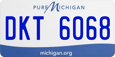 MI license plate DKT6068