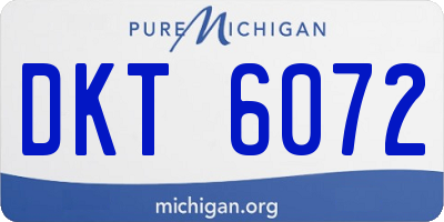 MI license plate DKT6072