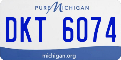 MI license plate DKT6074