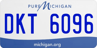 MI license plate DKT6096