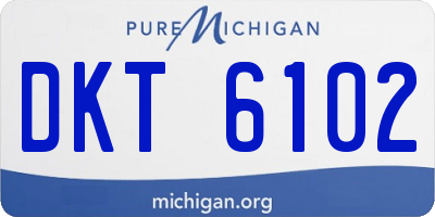 MI license plate DKT6102