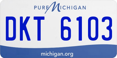 MI license plate DKT6103