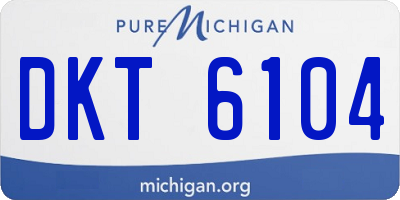 MI license plate DKT6104
