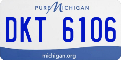 MI license plate DKT6106