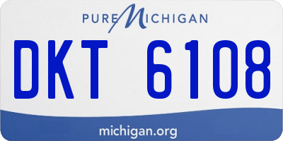MI license plate DKT6108
