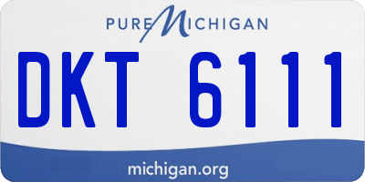 MI license plate DKT6111