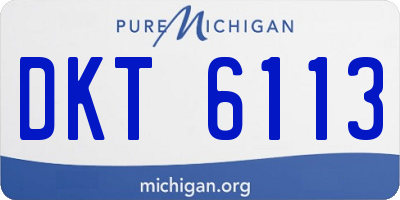 MI license plate DKT6113