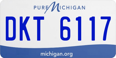 MI license plate DKT6117