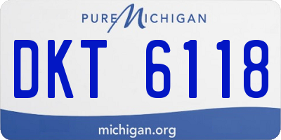 MI license plate DKT6118