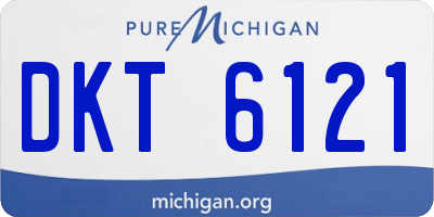 MI license plate DKT6121