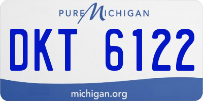 MI license plate DKT6122