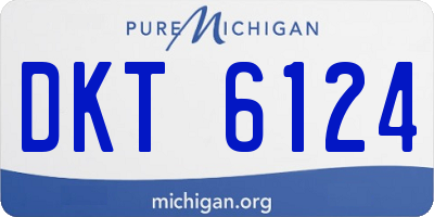 MI license plate DKT6124