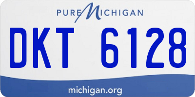MI license plate DKT6128