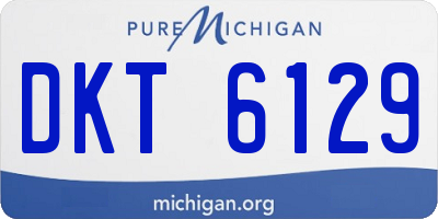 MI license plate DKT6129