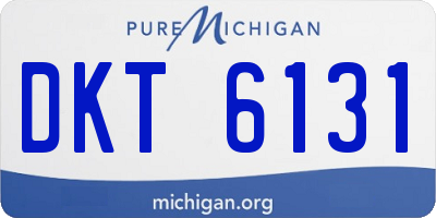 MI license plate DKT6131