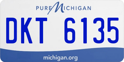 MI license plate DKT6135