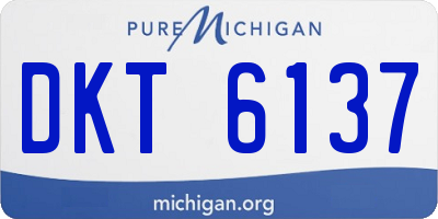 MI license plate DKT6137