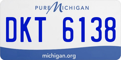 MI license plate DKT6138