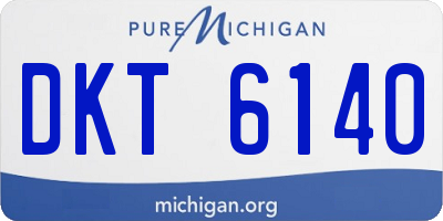 MI license plate DKT6140