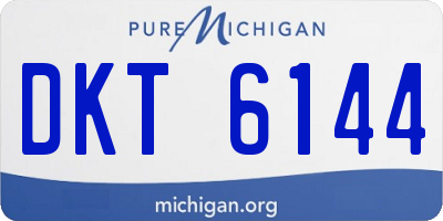 MI license plate DKT6144