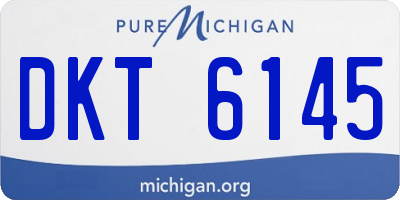 MI license plate DKT6145