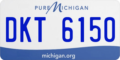 MI license plate DKT6150