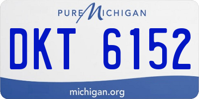 MI license plate DKT6152