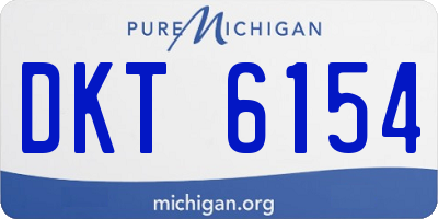 MI license plate DKT6154