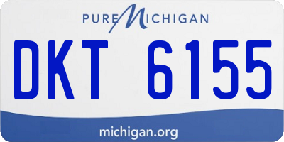 MI license plate DKT6155