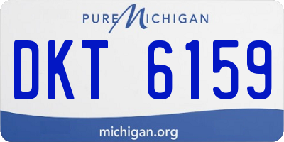 MI license plate DKT6159