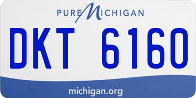 MI license plate DKT6160