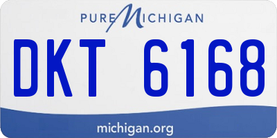 MI license plate DKT6168