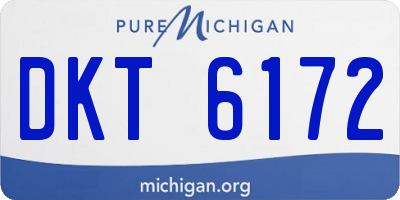 MI license plate DKT6172