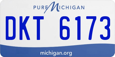 MI license plate DKT6173