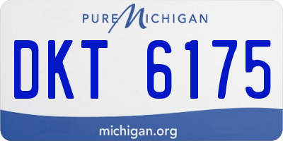 MI license plate DKT6175