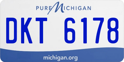 MI license plate DKT6178