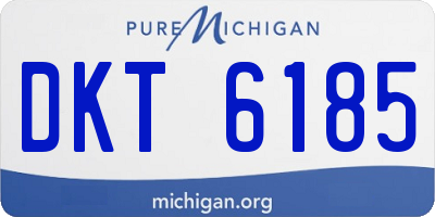 MI license plate DKT6185