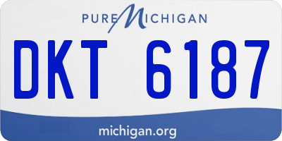 MI license plate DKT6187