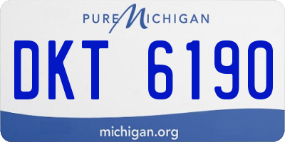 MI license plate DKT6190
