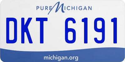 MI license plate DKT6191