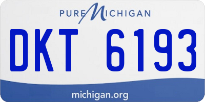 MI license plate DKT6193
