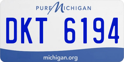 MI license plate DKT6194