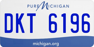MI license plate DKT6196