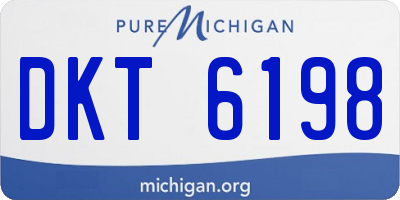 MI license plate DKT6198