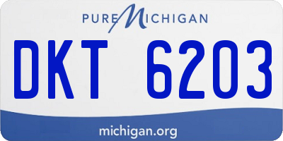 MI license plate DKT6203