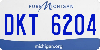 MI license plate DKT6204