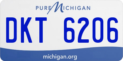 MI license plate DKT6206