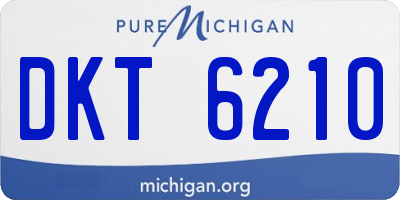 MI license plate DKT6210