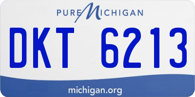 MI license plate DKT6213