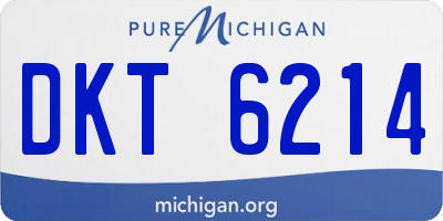 MI license plate DKT6214